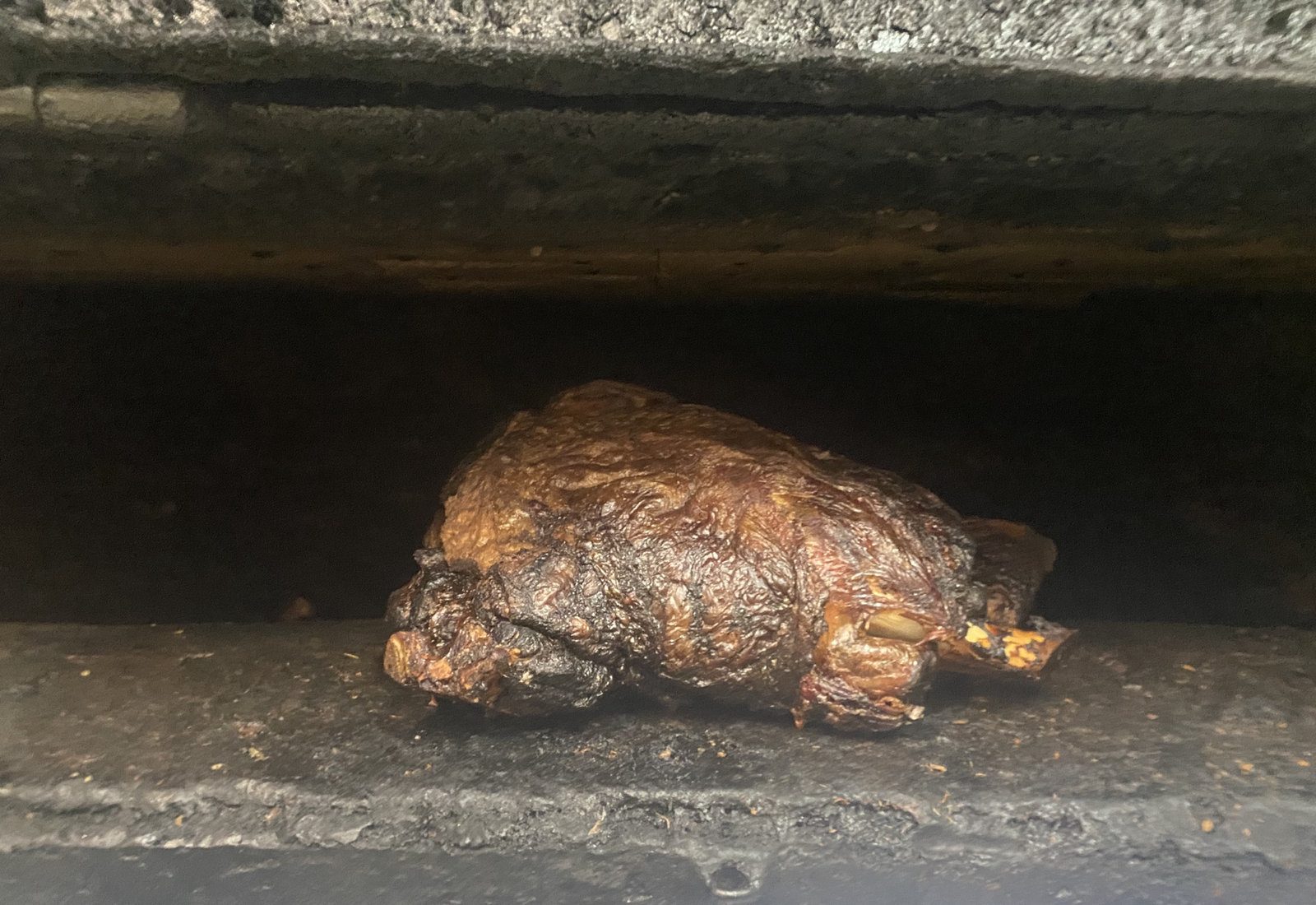 Pork butts on the pit
